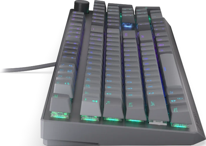 Endorfy Thock V2, PBT, grau, LEDs RGB, hot-swap, Endorfy RED, USB, US