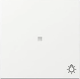 Gira Wippe mit Kontrollfenster und Symbol Licht, reinweiß glänzend
