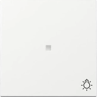 Gira Wippe mit Kontrollfenster und Symbol Licht, reinweiß glänzend