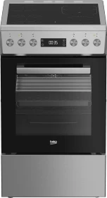 Beko FSM57320DXT Elektroherd mit Glaskeramik-Kochfeld