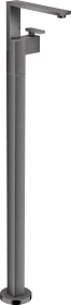 Hansgrohe AXOR Edge Einhebel-Wannenmischer bodenstehend mit Push-Open Ablaufgarnitur polished black chrome