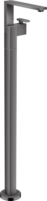 Hansgrohe AXOR Edge Einhebel-Wannenmischer bodenstehend mit Push-Open Ablaufgarnitur polished black chrome