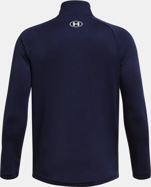 Under Armour Tech 2.0 Zip Funktionsshirt langarm midnight navy/white (Junior)