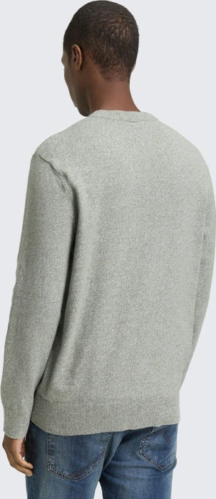 Tom Tailor Basic Strickpullover olive white mouline (Herren)