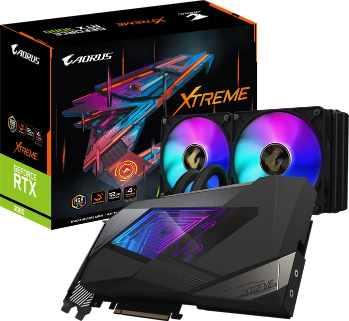 GIGABYTE AORUS GeForce RTX 3080 Xtreme Waterforce 12G, 12GB GDDR6X, 3x HDMI, 3x DP