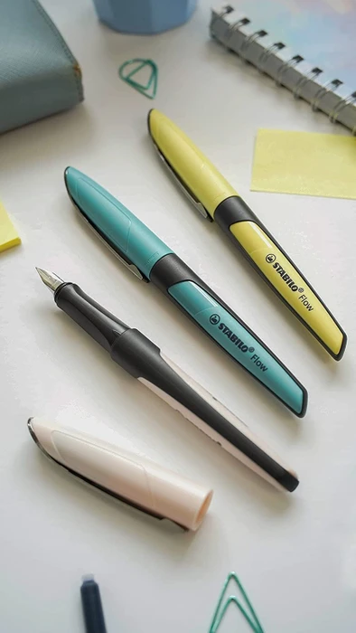 STABILO Flow MODERN OFFICE schwarz/pastelltürkis, rechte Hand, mittel