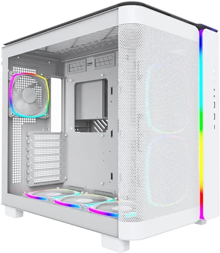 Montech King 95 Pro Pure White, weiß, Glasfenster