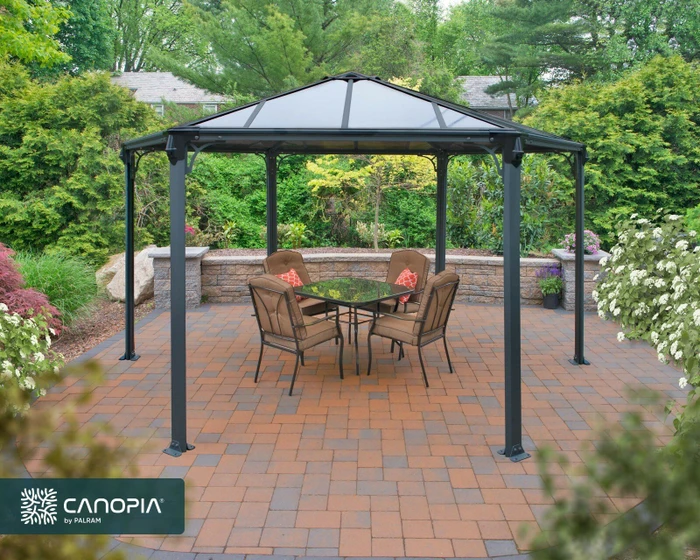 Palram Canopia Monaco Gazebo 3000 Pavillon grau (702563)