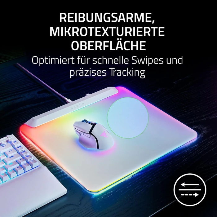 Razer Firefly V2 Pro - Fully Illuminated RGB Gaming Mouse Mat, weiß