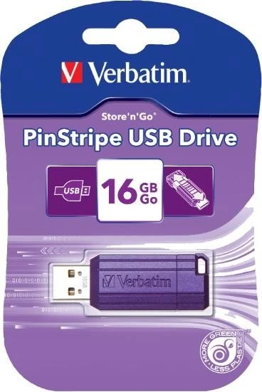 Verbatim Store 'n' Go PinStripe 16GB violett, USB-A, USB 2.0