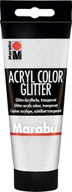 Marabu Acryl Color Acrylfarbe, glittersilber, 100ml