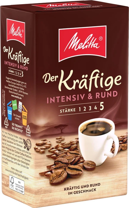 Melitta Der Kräftige Kaffeepulver, 500g – Bild 2 von 2