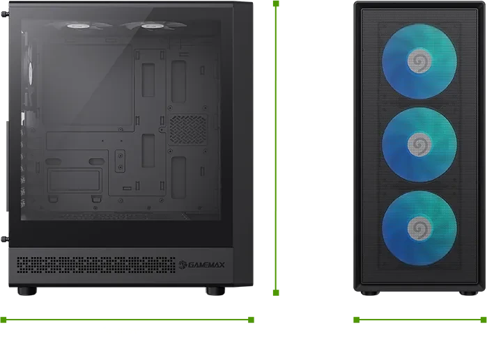 GameMax Storm 2 AB, Glasfenster