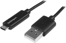 StarTech Micro USB Kabel mit LED Ladeanzeige St/St 1m schwarz