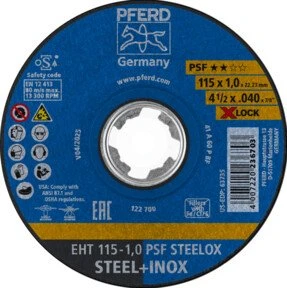 Pferd EHT 115-1.0 PSF STEELOX/X-LOCK Trennscheibe gerade, 115x1mm, 25 Stück