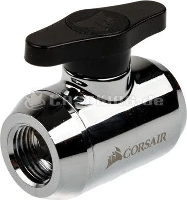 Corsair Hydro X Series XF, Ball Valve Absperrhahn G1/4", chrome