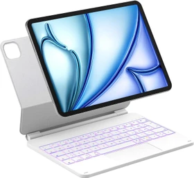 Inateck Magnetische Tastaturhülle für iPad Air 6 11"/iPad Air 5/iPad Pro 11", weiß, DE