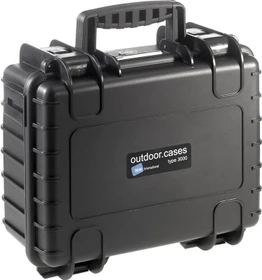 B&W International Outdoor Case Typ 3000 PP.117 Koffer schwarz mit Schaumstoffeinsatz
