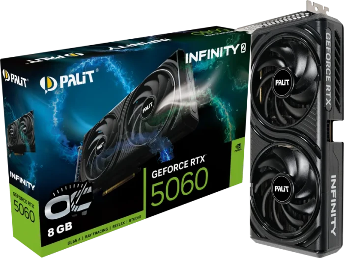 Palit GeForce RTX 5060 Infinity 2 OC, 8GB GDDR7, HDMI, 3x DP