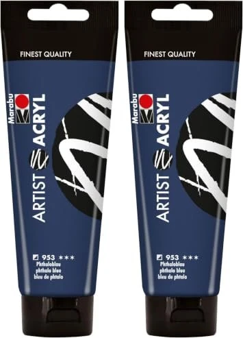 Marabu Artist Acryl Acrylfarbe, phthaloblau, 120ml