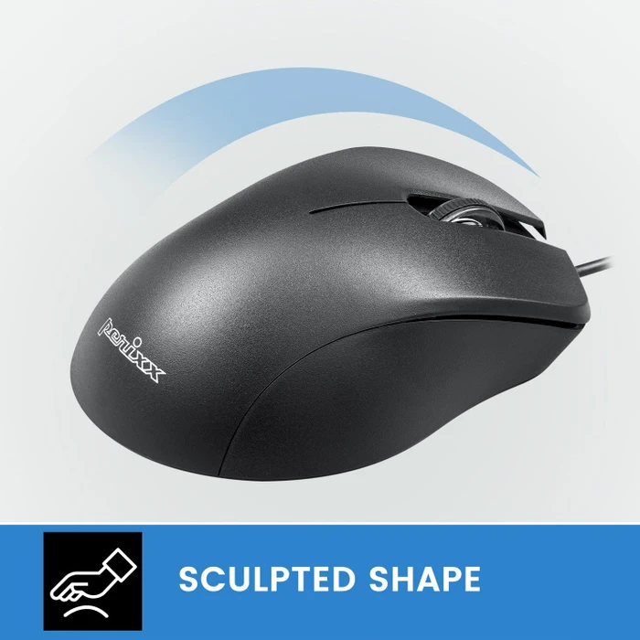 Perixx PERIMICE-221C Silent Ergonomic Mouse, schwarz, USB-C