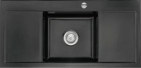 systemceram Mera Middle F Einbau Becken rechts mit Ablauffernbedienung nigra
