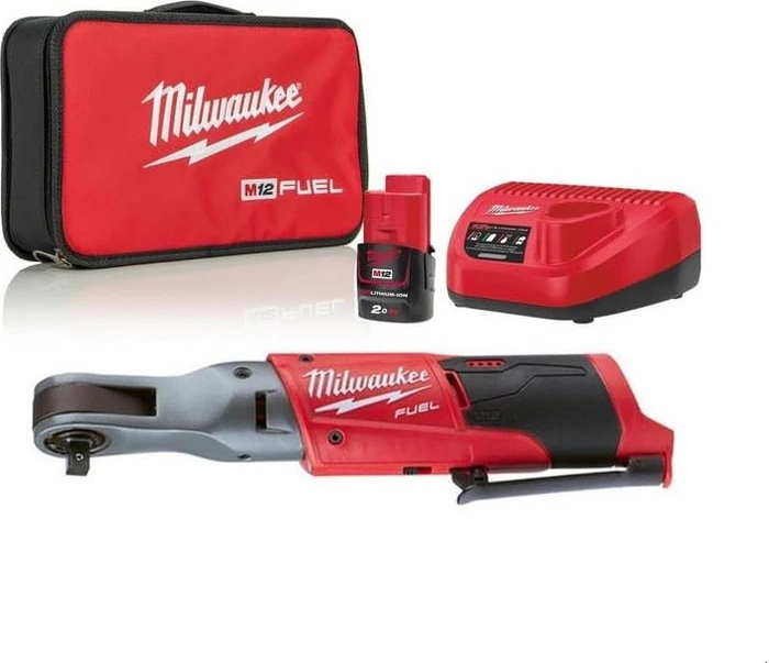 Milwaukee M12 FIR38-201B Fuel Akku-Ratschenschrauber inkl. Tasche + Akku 2.0Ah