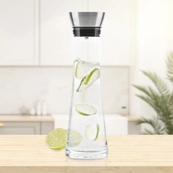Haushalt International Glas Wasserkaraffe 1l