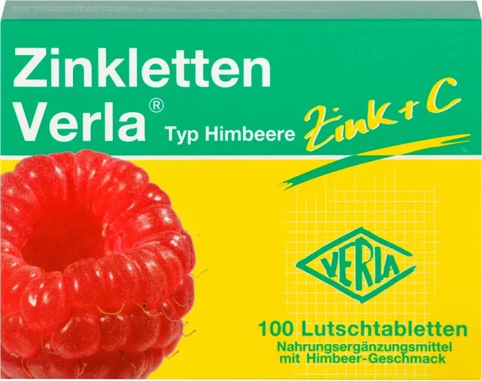 Zinkletten Verla Himbeere Lutschtabletten, 100 Stück