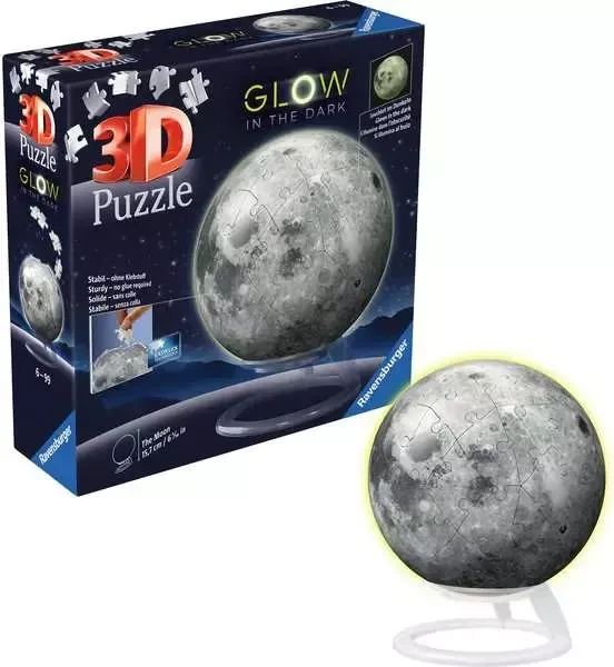 Ravensburger Puzzle 3D Puzzle-Ball Der Mond glow-in-the-dark