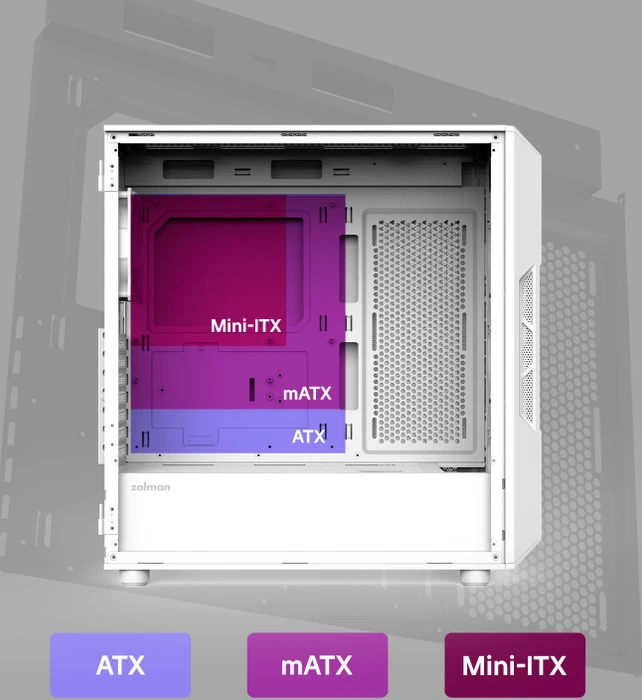 Zalman i3 Neo, weiß, V2, Glasfenster