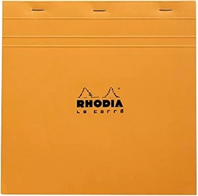 Rhodia Basics Notizblock le carrè, 210x210mm, kariert, orange, 80 Blatt