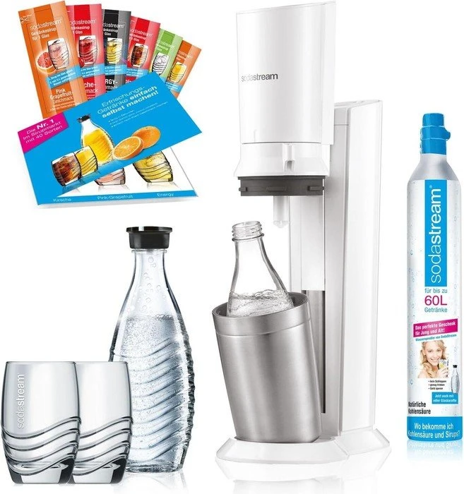 SodaStream Crystal 2.0 Promopack Trinkwassersprudler weiß