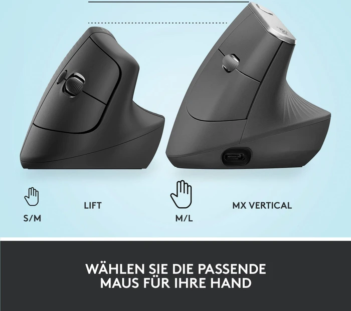 Logitech Lift for Business, Graphite, Logi Bolt, USB/Bluetooth
