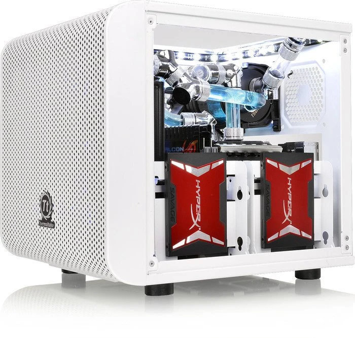 Thermaltake Core V1 Snow Edition, Acrylfenster, Mini-ITX
