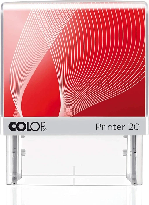 COLOP Printer 20/1 Set Textstempel zum Selbersetzen max. 4 Zeilen, 38x14mm, rot (100808) – Bild 2 von 4