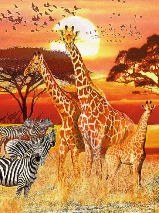 Ravensburger Puzzle Afrikanischer Sonnenuntergang