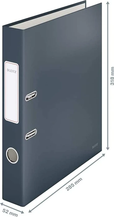 Leitz Qualitäts Ordner 2-Ring 180° Cosy Soft-Touch, 50mm, A4, grau