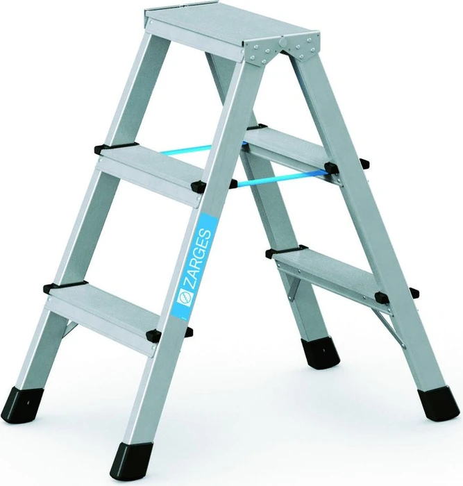 Zarges Z600 Alu genietet 2-tlg. Stehleiter, 2x 3 Stufen