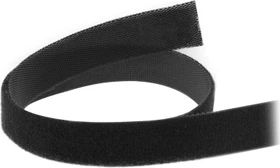 InLine Klettverschlussband, 16mm, 10m, schwarz