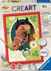 Ravensburger Malen nach Zahlen CreArt mit Gips gießen Pferdeglück
