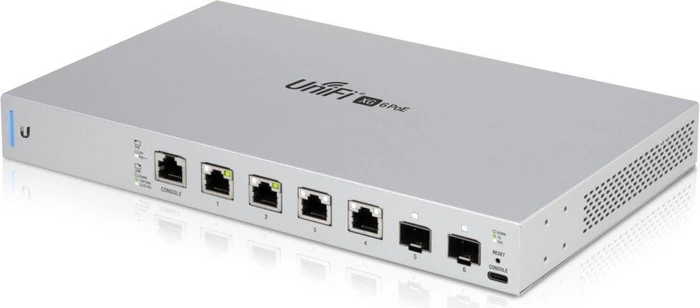 Ubiquiti UniFiSwitch 6 XG Desktop 10G Managed Switch, 4x RJ-45, 2x SFP+, PoE++