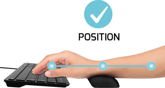Port Designs Port Connect Ergonomic Wrist Rest Pad for Keyboard, schwarz