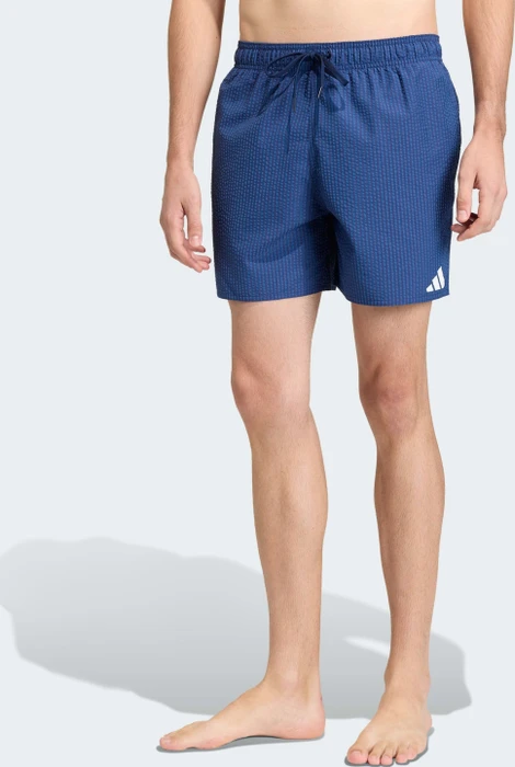 adidas Seersucker Gestreift 5 Zoll Badeshorts dusky petrol/dark blue (Herren)
