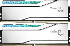 G.Skill Trident Z5 Royal RGB Silver UDIMM     32GB Kit, DDR5-7600, CL36-46-46-121