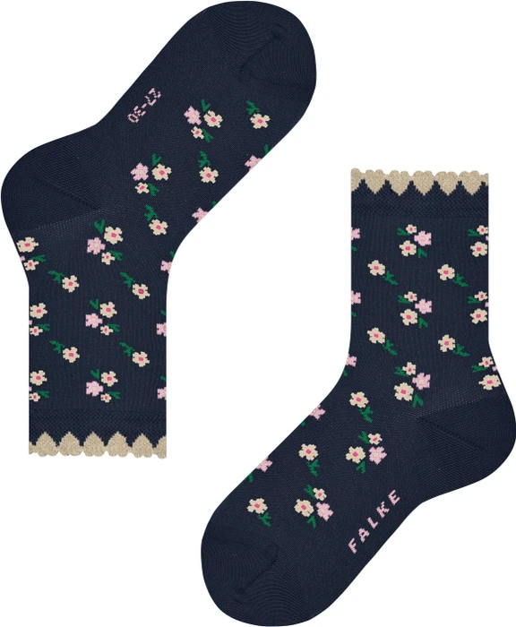 Falke Ditsy Flowers Socken space blue (Junior)