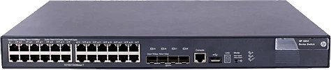 HP FlexFabric 5800 24G Rackmount Gigabit Managed Switch, 24x RJ-45, 4x SFP+, 1x Erweiterungsslot