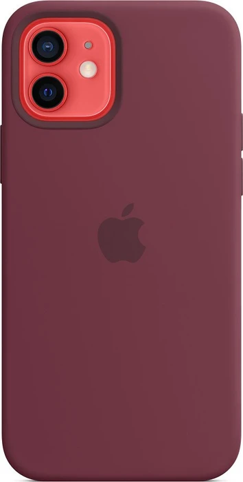 Apple Silikon Case mit MagSafe für iPhone 12/iPhone 12 Pro Pflaume