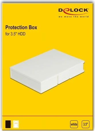DeLOCK Protection Box for 3.5" HDD, 3.5", weiß