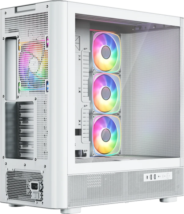 Modecom Volcano AQ300 ARGB White, Glasfenster